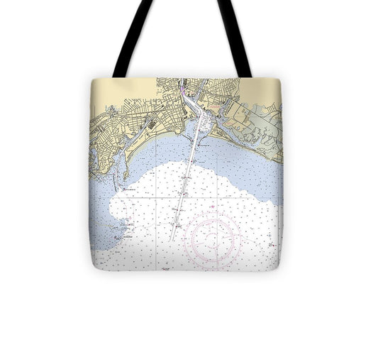 Bridgeport -connecticut Nautical Chart _v2 - Tote Bag