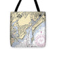 Bridgeport -connecticut Nautical Chart _v3 - Tote Bag