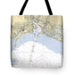 Brigdeport -connecticut Nautical Chart _v4 - Tote Bag