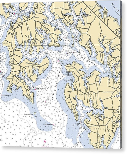 Broad Creek-maryland Nautical Chart - Acrylic Print