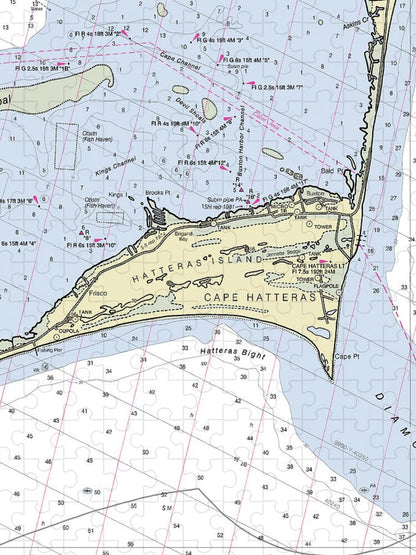 Cape Hatteras North Carolina Nautical Chart - Puzzle