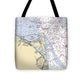 Cape Henlopen -delaware Nautical Chart _v2 - Tote Bag