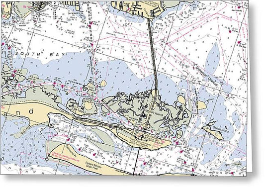Captree Island-new York Nautical Chart - Greeting Card