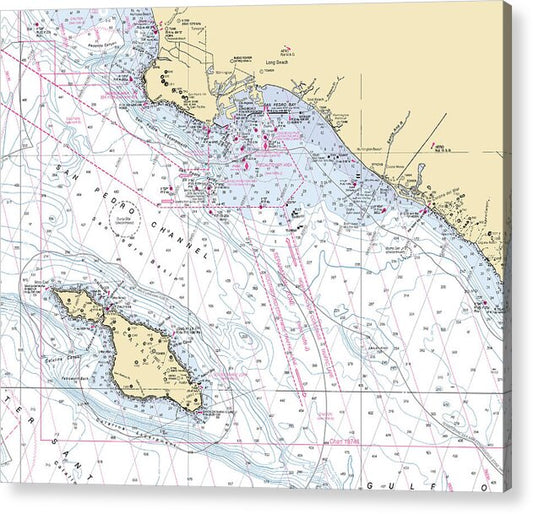 Catalina-los-angeles -california Nautical Chart _v6 - Acrylic Print