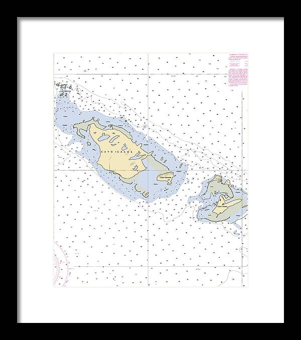 Caya Icacos-puerto Rico Nautical Chart - Framed Print