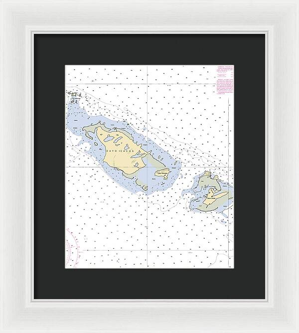 Caya Icacos-puerto Rico Nautical Chart - Framed Print
