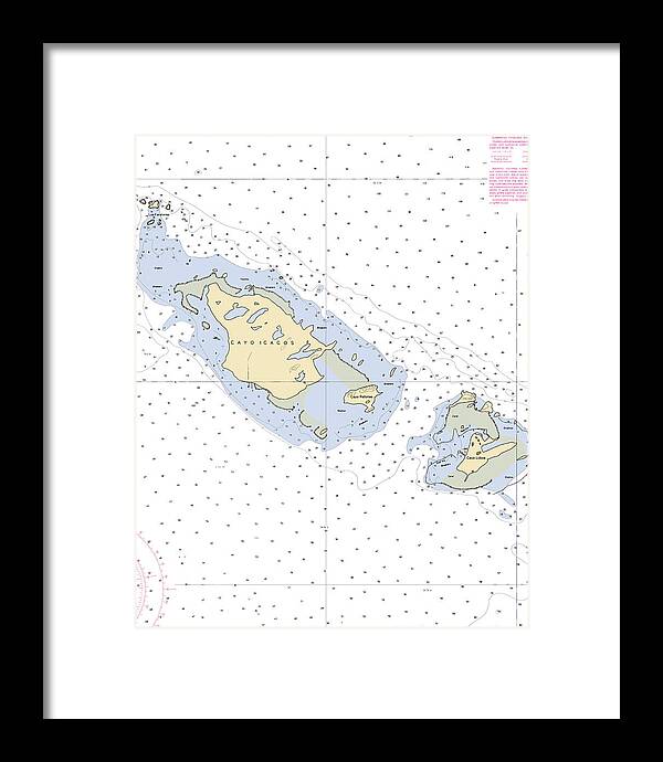 Caya Icacos-puerto Rico Nautical Chart - Framed Print