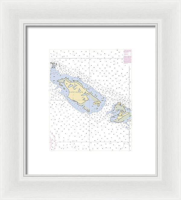 Caya Icacos-puerto Rico Nautical Chart - Framed Print