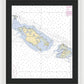 Caya Icacos-puerto Rico Nautical Chart - Framed Print