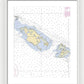Caya Icacos-puerto Rico Nautical Chart - Framed Print