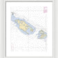 Caya Icacos-puerto Rico Nautical Chart - Framed Print