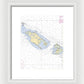 Caya Icacos-puerto Rico Nautical Chart - Framed Print