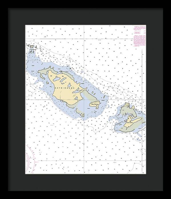 Caya Icacos-puerto Rico Nautical Chart - Framed Print