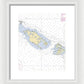 Caya Icacos-puerto Rico Nautical Chart - Framed Print