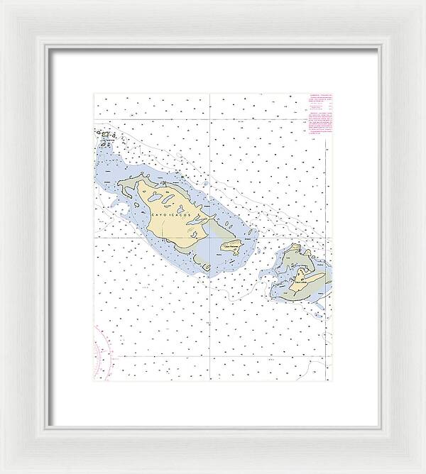 Caya Icacos-puerto Rico Nautical Chart - Framed Print