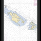 Caya Icacos-puerto Rico Nautical Chart - Framed Print