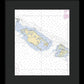 Caya Icacos-puerto Rico Nautical Chart - Framed Print
