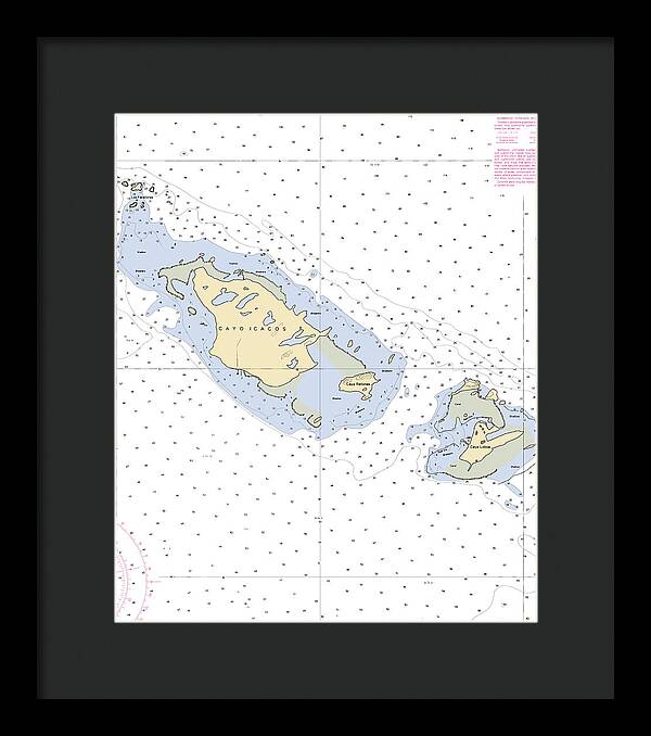 Caya Icacos-puerto Rico Nautical Chart - Framed Print