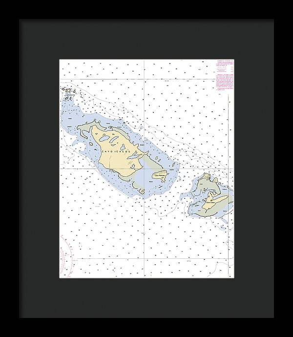 Caya Icacos-puerto Rico Nautical Chart - Framed Print