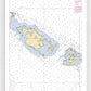 Caya Icacos-puerto Rico Nautical Chart - Framed Print
