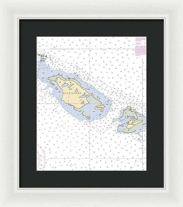 Caya Icacos-puerto Rico Nautical Chart - Framed Print