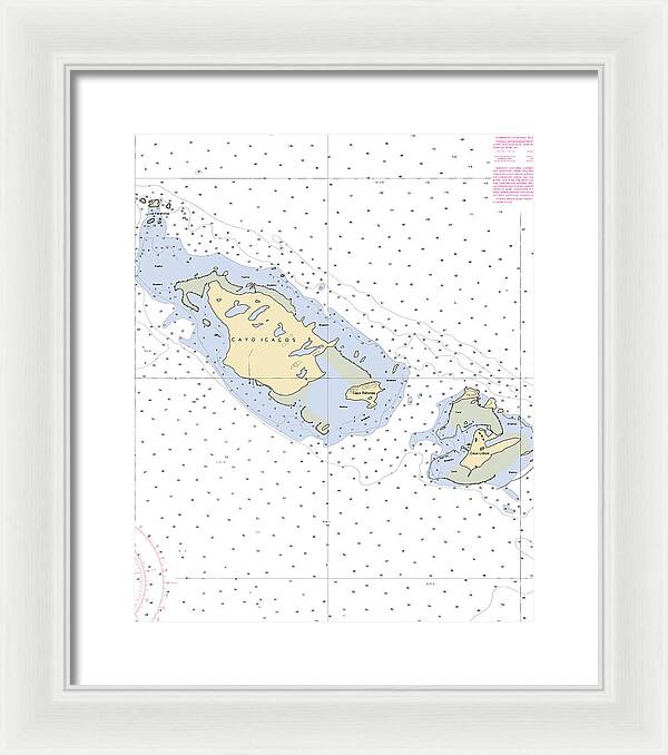 Caya Icacos-puerto Rico Nautical Chart - Framed Print