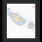 Caya Icacos-puerto Rico Nautical Chart - Framed Print