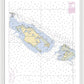Caya Icacos-puerto Rico Nautical Chart - Framed Print