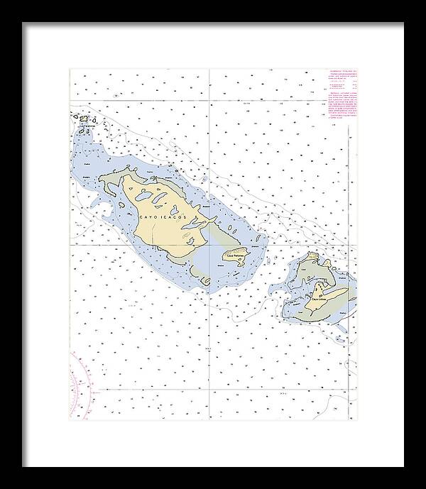 Caya Icacos-puerto Rico Nautical Chart - Framed Print