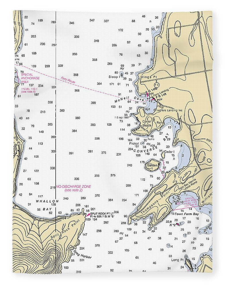 Cedar Beach-lake Champlain  Nautical Chart - Blanket