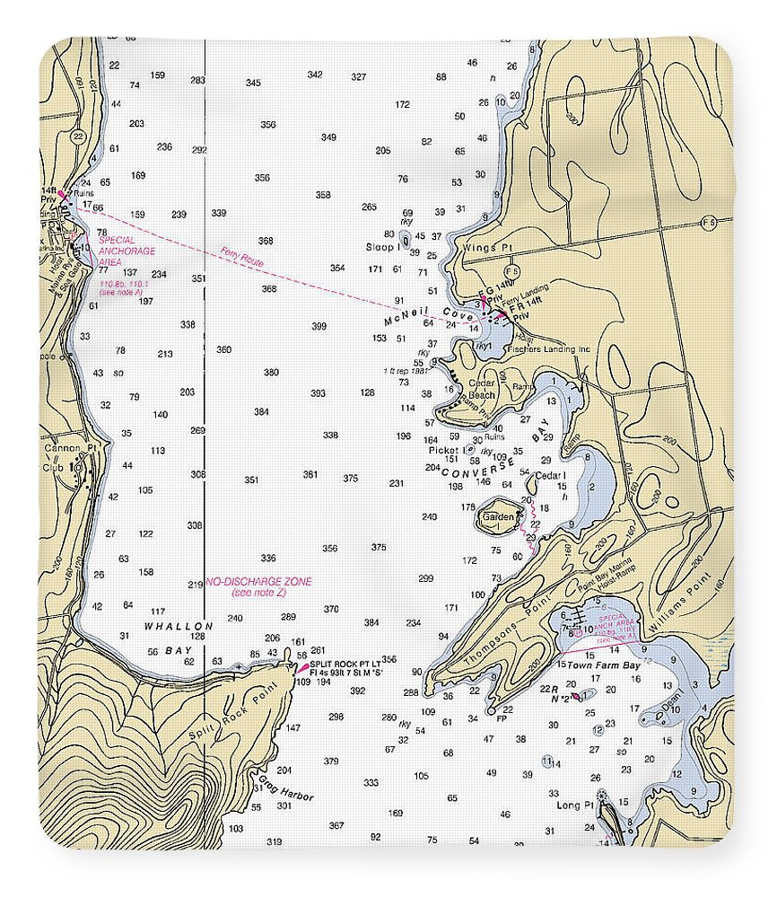 Cedar Beach-lake Champlain  Nautical Chart - Blanket