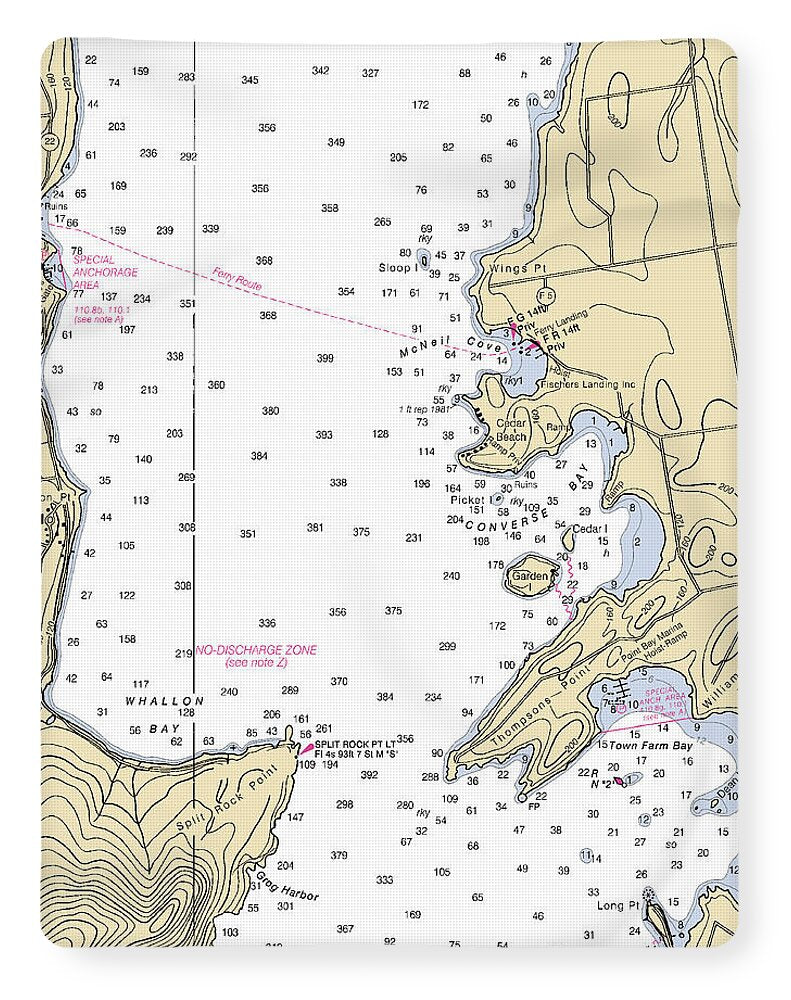 Cedar Beach-lake Champlain  Nautical Chart - Blanket
