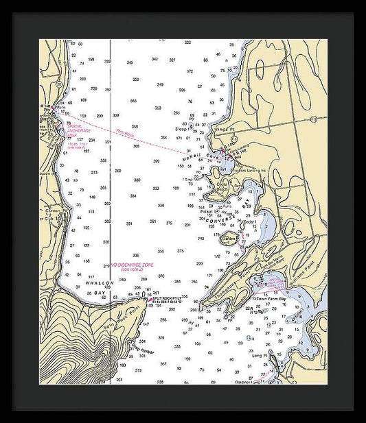 Cedar Beach-lake Champlain  Nautical Chart - Framed Print