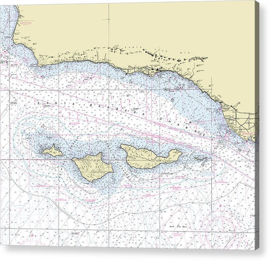 Channel Islands California Nautical Chart - Acrylic Print