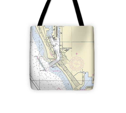 Channel Islands Harbor California Nautical Chart - Tote Bag