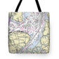 Charleston South Carolina Nautical Chart - Tote Bag