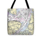 Charleston South Carolina Nautical Chart - Tote Bag