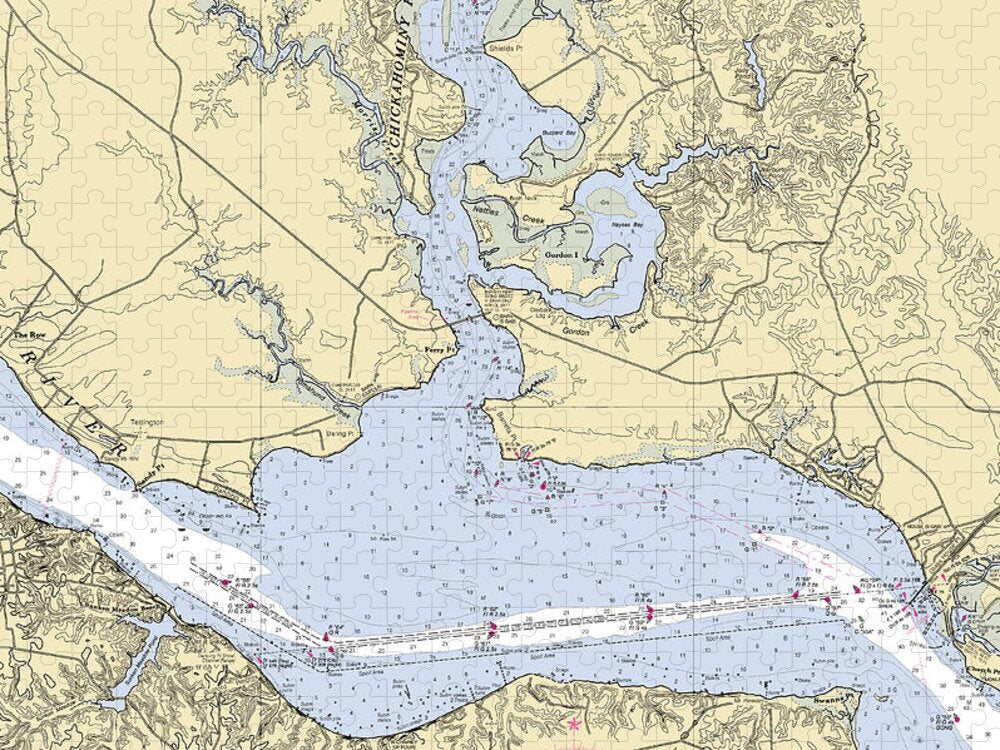 Chickahominy River-virginia Nautical Chart - Puzzle