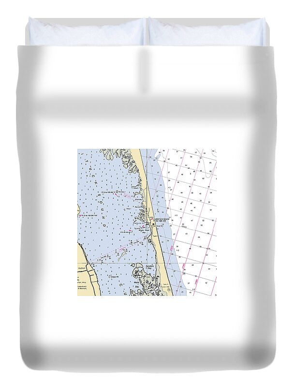 Corolla-north Carolina Nautical Chart - Duvet Cover
