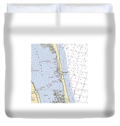 Corolla-north Carolina Nautical Chart - Duvet Cover