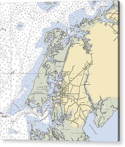 Crisfield-maryland Nautical Chart - Acrylic Print