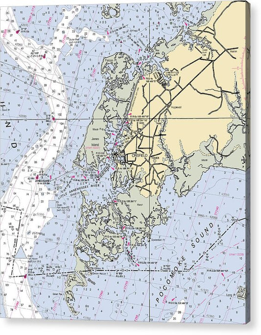 Crisfield Point-maryland Nautical Chart - Acrylic Print