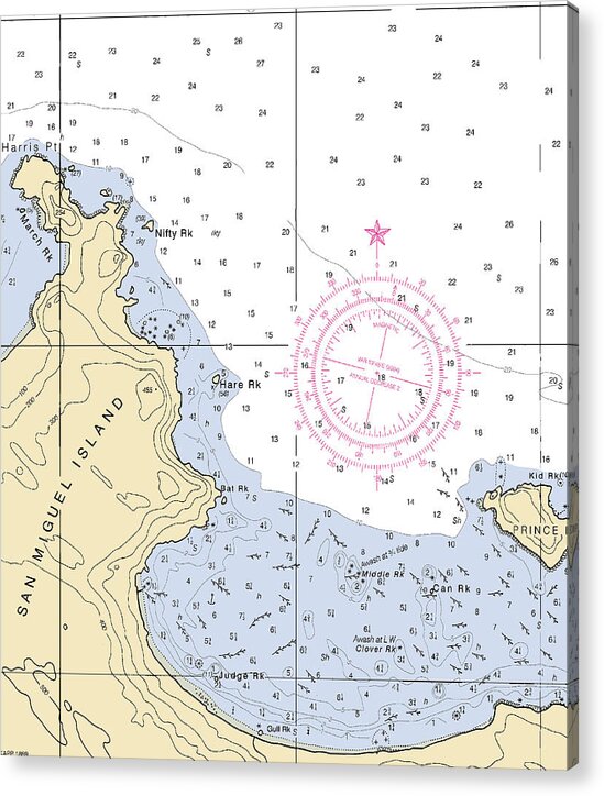 Cuyler Harbor-california Nautical Chart - Acrylic Print