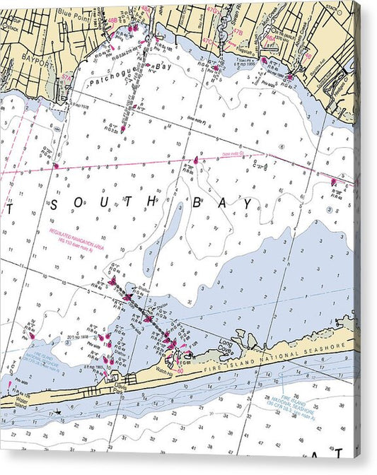 Davis Park-new York Nautical Chart - Acrylic Print