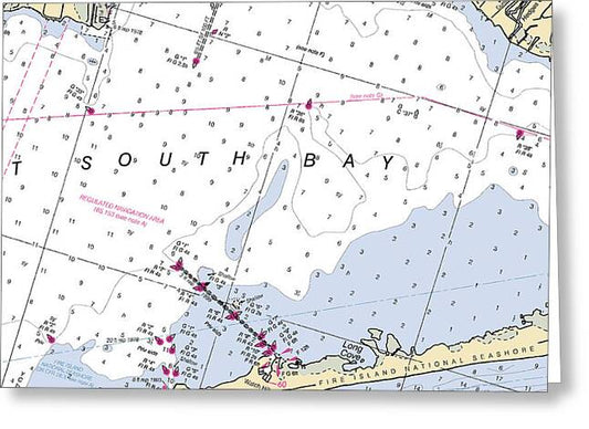 Davis Park-new York Nautical Chart - Greeting Card