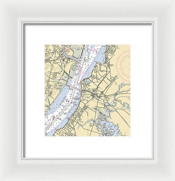 Deepwater Point-new Jersey Nautical Chart - Framed Print