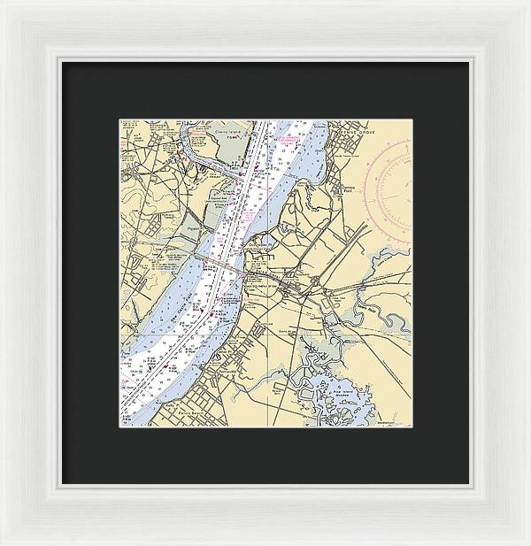 Deepwater Point-new Jersey Nautical Chart - Framed Print