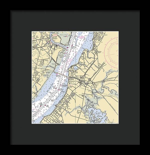 Deepwater Point-new Jersey Nautical Chart - Framed Print