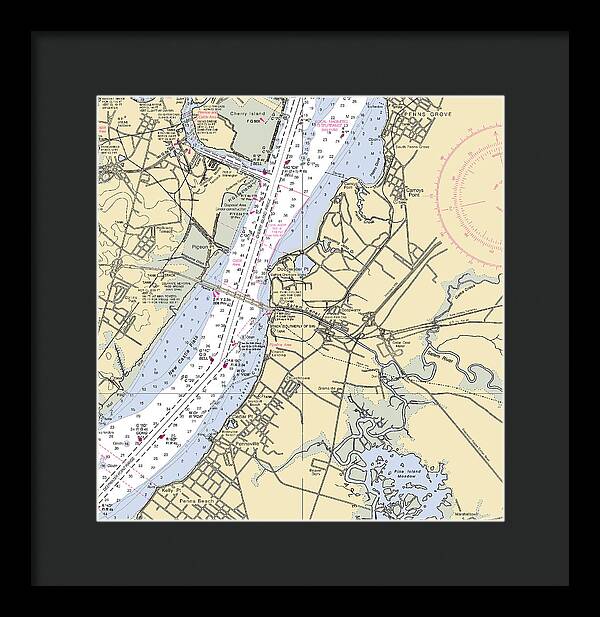 Deepwater Point-new Jersey Nautical Chart - Framed Print