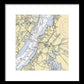 Deepwater Point-new Jersey Nautical Chart - Framed Print